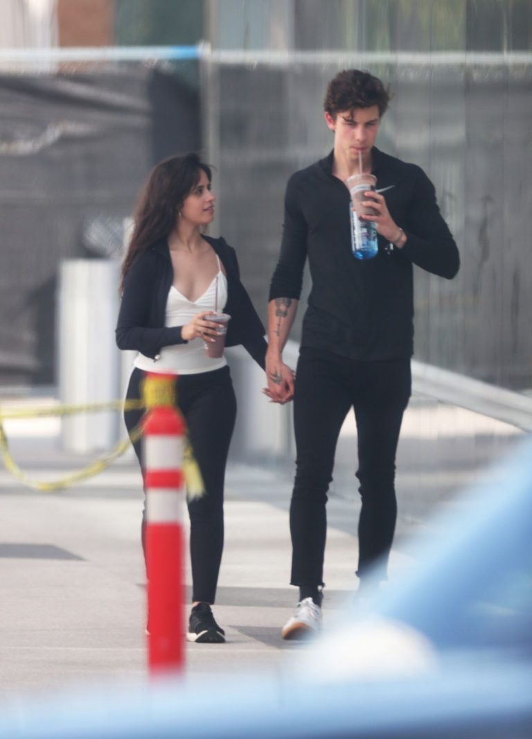 Camila Cabello Pictures Camila Cabello looking sexy seen in public with Shawn Mendes by paparazzi.