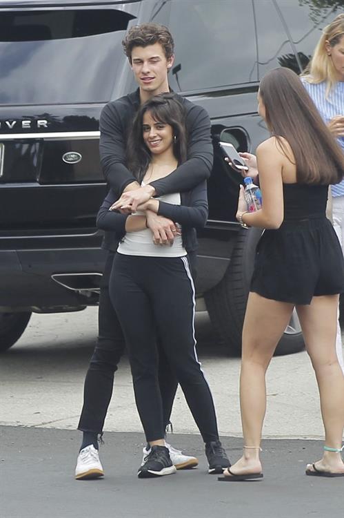 Camila Cabello Pictures Camila Cabello looking sexy seen in public with Shawn Mendes by paparazzi.