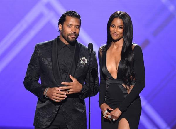 Ciara sexy cleavage in a revealing dress on the red carpet for The ESPY's.

















