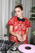 Chelsea Leyland braless boobs in a see through dress showing her nipples.



