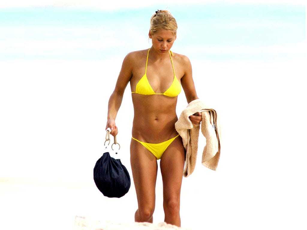Anna Kournikova in a bikini