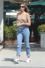 April Love Geary braless tits seen by paparazzi.



