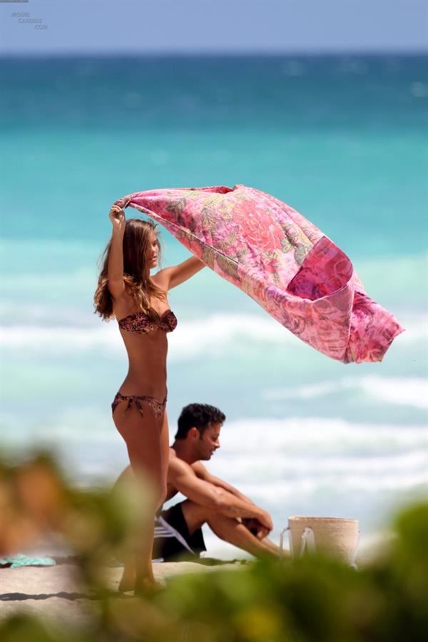 Nina Agdal in a bikini