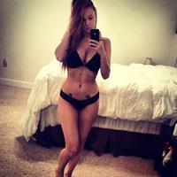 Leanna Decker in lingerie taking a selfie