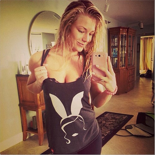 Nikki Leigh taking a selfie