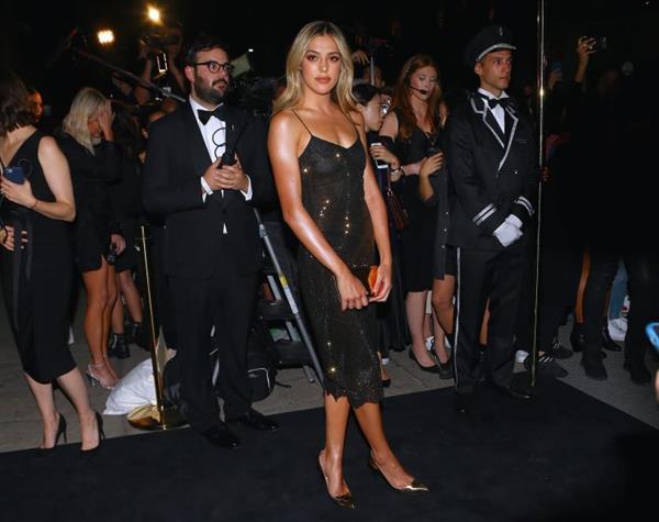 Sistine Stallone braless boobs in a see through dress showing off her tits seen by paparazzi.

















































