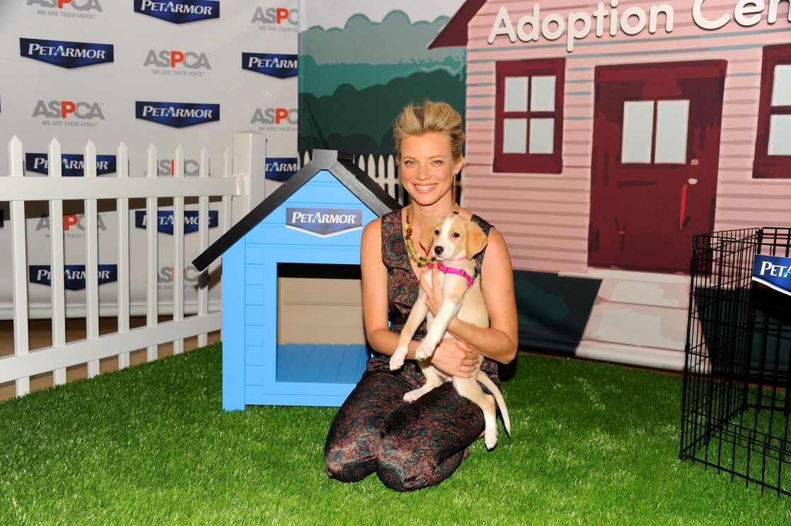Amy Smart launch of Pet Armor pet protection promise on April 2, 2012