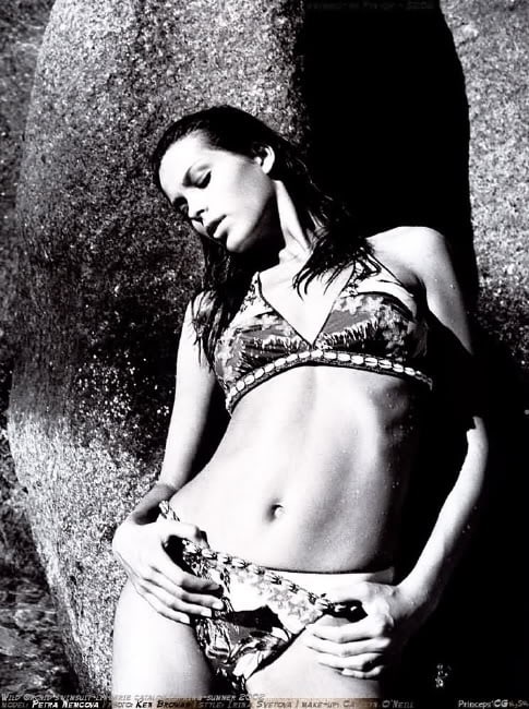Petra Němcová in a bikini