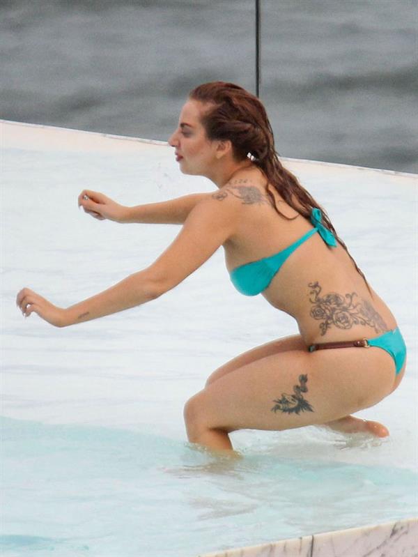 Lady Gaga in a bikini