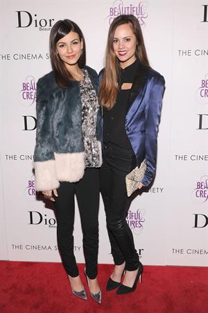 Victoria Justice The Cinema Society screening of Beautiful Creatures in NY 2/11/13 