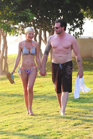 Tori Spelling Celebrates her birthday with family at the St Regis Punta Mita Resort in Mexico (May 20, 2013) 