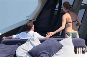 Uma Thurman on a yacht in St Trope July 6, 2013 