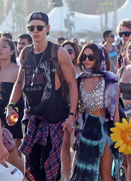 Vanessa Hudgens at Coachella Festival day 3 in Indio on April 14, 2013