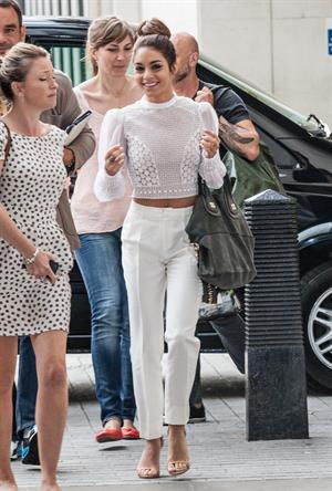Vanessa Hudgens arriving at BBC Radio 1 in London on July 16, 2013 