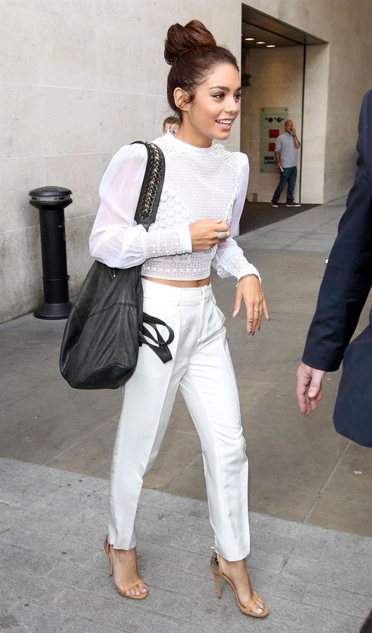 Vanessa Hudgens arriving at BBC Radio 1 in London on July 16, 2013 