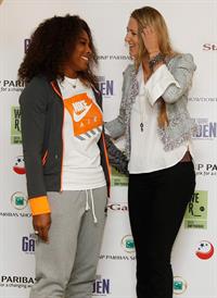 Victoria Azarenka and Serena Williams - BNP Paribas Showdown Press Conference at Essex House March 4, 2013 