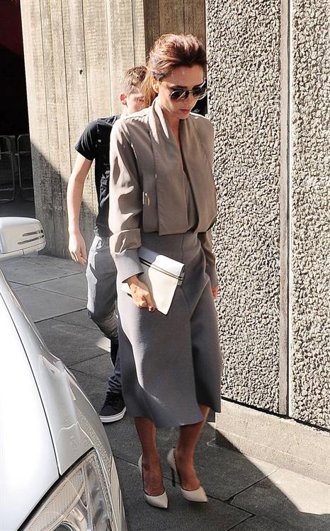 Victoria Beckham leaving London's Vogue Festival in London on April 28, 2013
