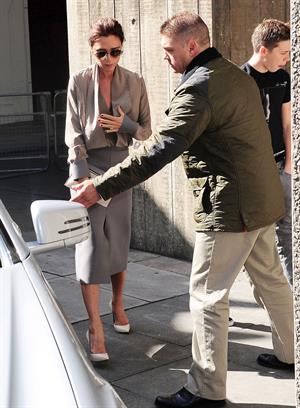 Victoria Beckham leaving London's Vogue Festival in London on April 28, 2013