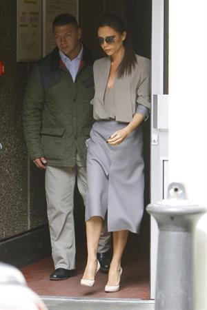Victoria Beckham leaving London's Vogue Festival in London on April 28, 2013