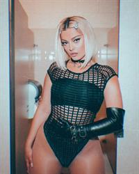 Bebe Rexha in a sexy black bodysuit.












































