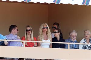 Victoria Silvstedt Attends Novak Djokovic match at Monte-Carlo RoleMasters in Monaco (April 18, 2013) 