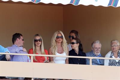 Victoria Silvstedt Attends Novak Djokovic match at Monte-Carlo RoleMasters in Monaco (April 18, 2013) 
