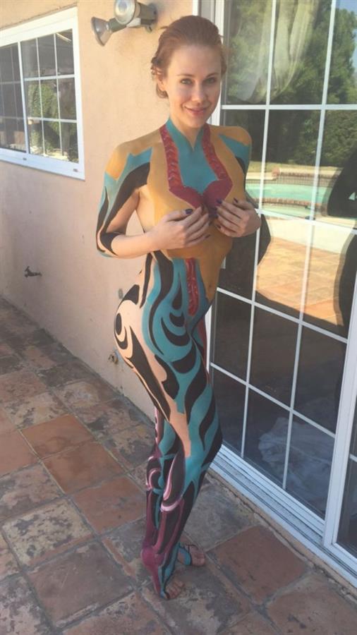 Maitland Ward in body paint