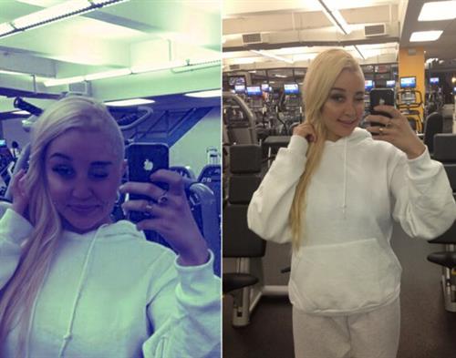 Amanda Bynes taking a selfie