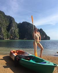 Rebecca Chen (mayuschen) in a bikini