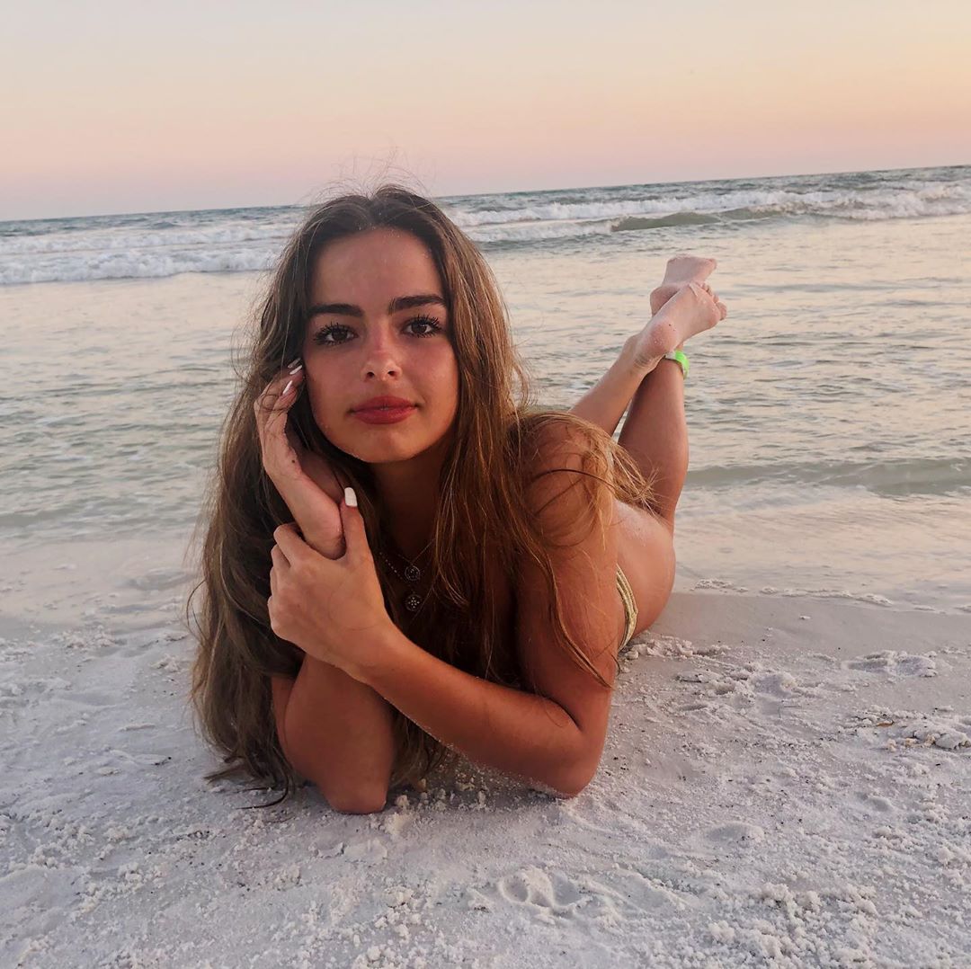 Addison Rae in a bikini