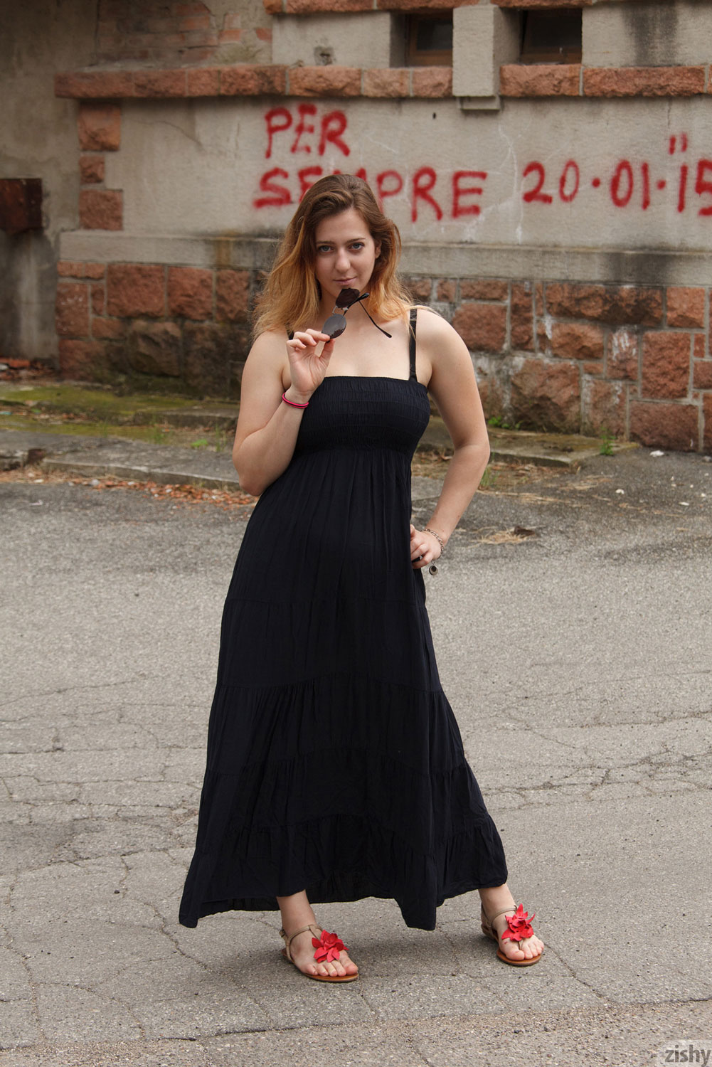 Sera Rossini in a Dress