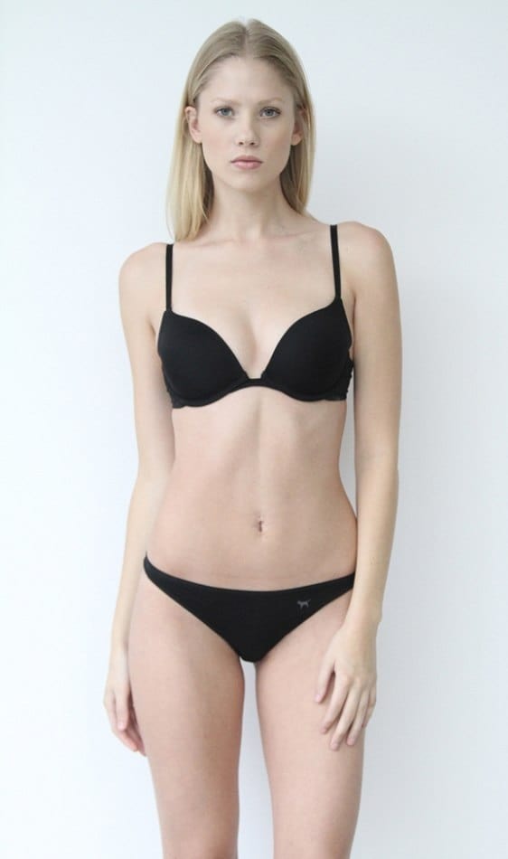 Berit Birkeland in lingerie