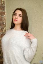 A fluffy sweater can't hide the delight of Sweet Hale's certified nubile body. When she takes it off you're greeted with a matching bra and panties that are also not long for this world. Fit and fuckable, this teen shows off her perfect ass and slippery bare pussy with absolute pleasure.