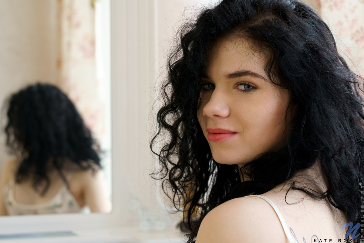 Kate Rose is still young but she knows what she likes in bed. When she peels off her miniskirt dress and sheer thong and goes to bed, she takes her time seducing herself. From her perky all naturals to her meaty shaved pussy, she explores every inch of her body with her magic fingers.