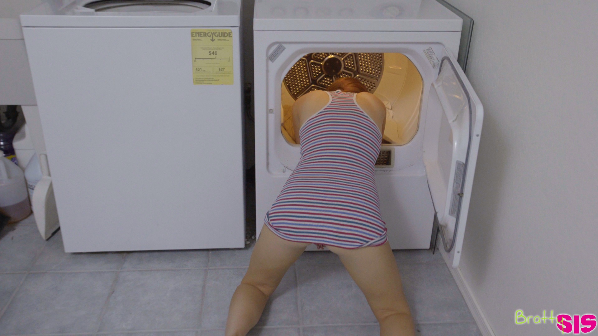 Bratty coed Nina Nirvana gets taught a lesson with a facial when her stepbrother fucks her bare pussy from behind