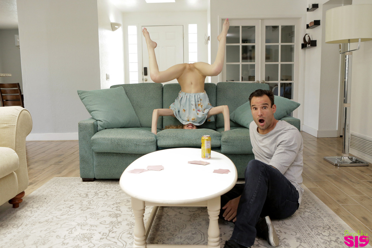 Mackenzie Moss and her stepbrother keep upping the stakes of their card game until Mackenzie gets her pussy pounded