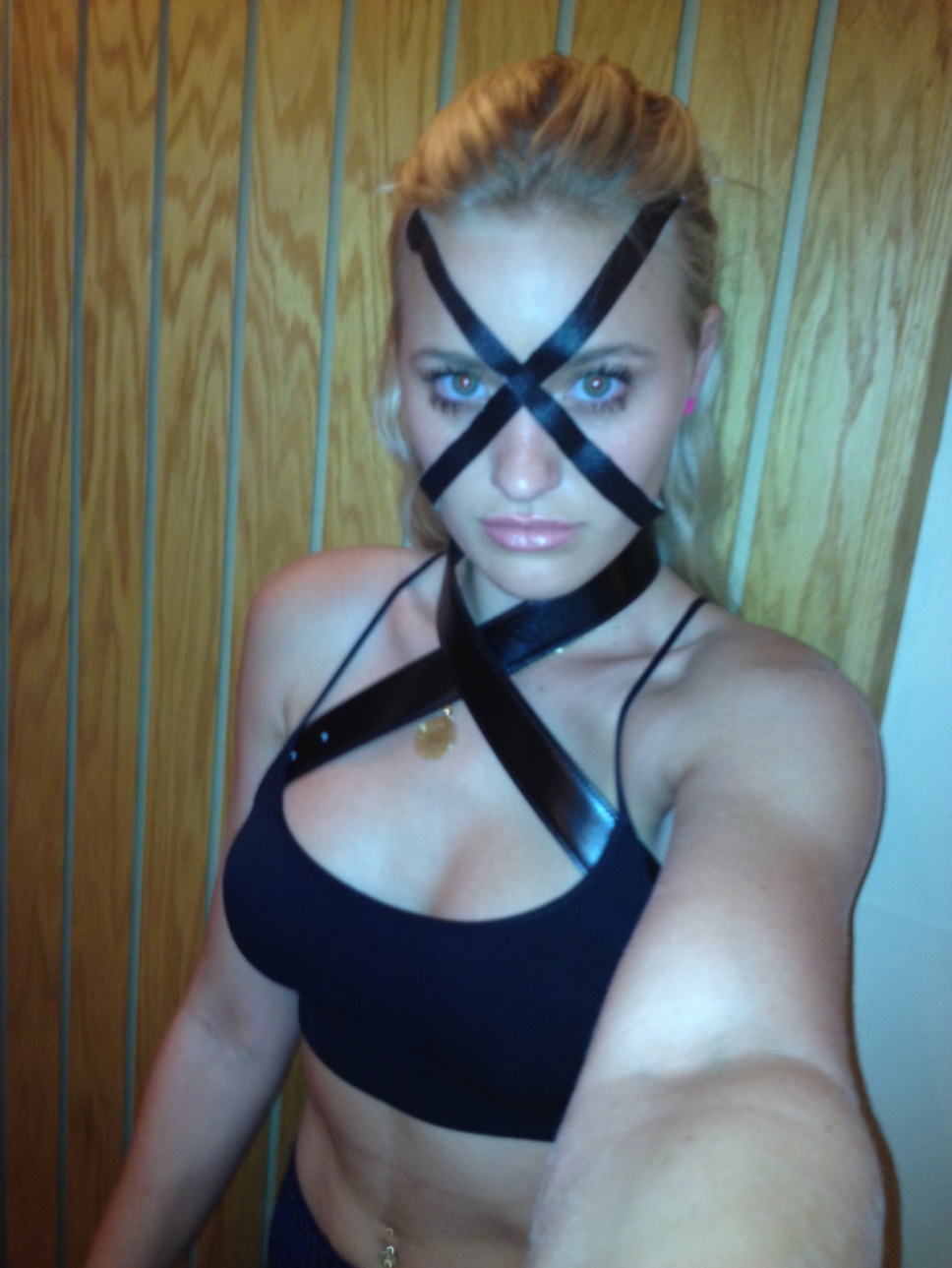 AJ Michalka in a bikini taking a selfie