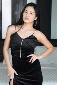 Kahlisa Hairy Busty Asian in Black
