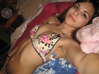 Jessica Ashley in a bikini taking a selfie