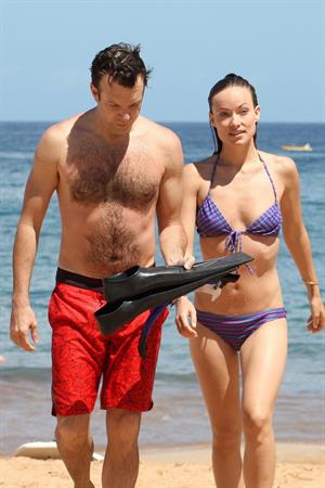 Olivia Wilde on the beach and in the water in Hawaii - May 26, 2013 