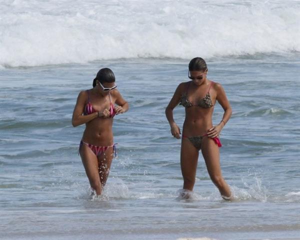 Bia and Branca Feres in a bikini