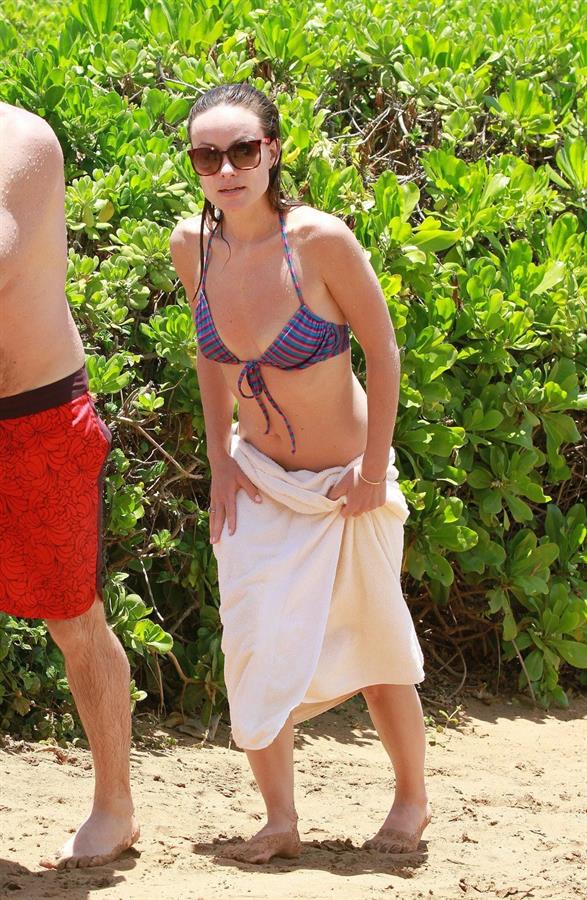 Olivia Wilde on the beach and in the water in Hawaii - May 26, 2013 