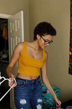 Rebel Tee Relaxing in her Room