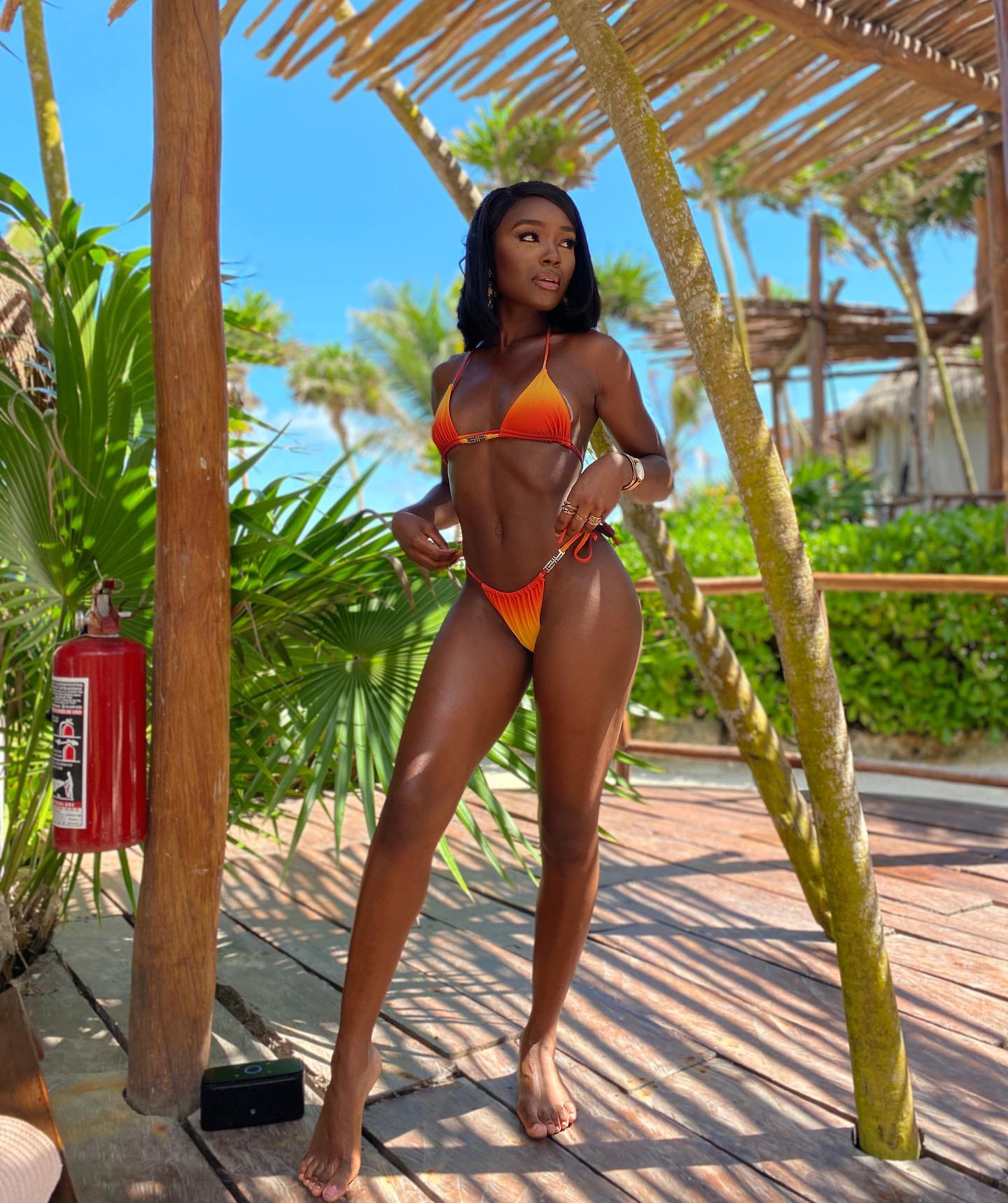 Melinda Melrose in a bikini