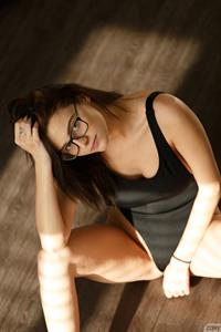 Stella Barry in a Black Bodysuit