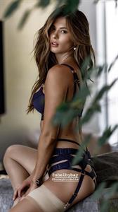 Shelby Bay in lingerie