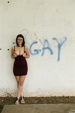 Busty Michele James in Shorts