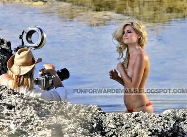 Sarah Jayne Dunn in a bikini