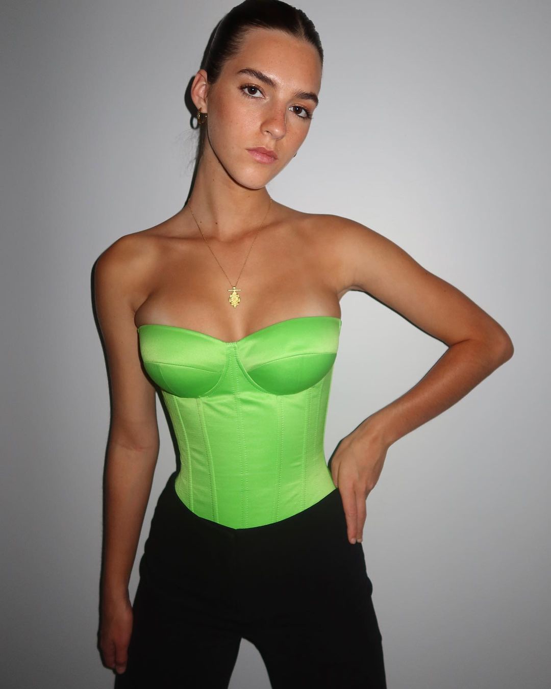 Green bustier