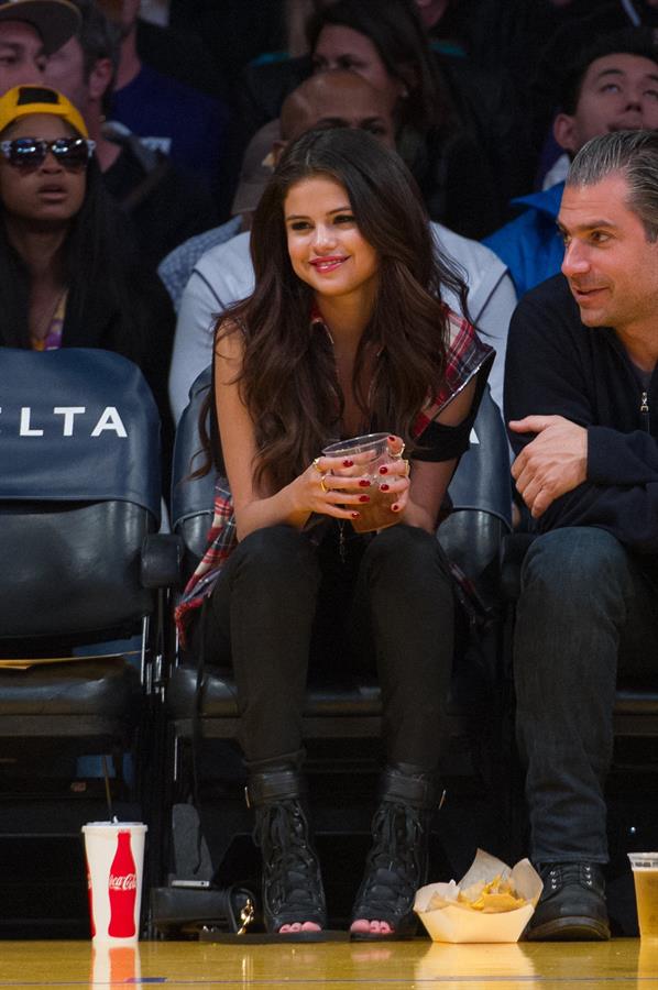 Selena Gomez at Lakers vs Kings game 3/17/13 